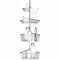 Tyler Adjustable Tension Pole Caddy 4-Tier Storage Silver 5-8 Feet High